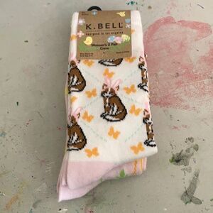 K. Bell Women’s Crew Socks 2 Pair